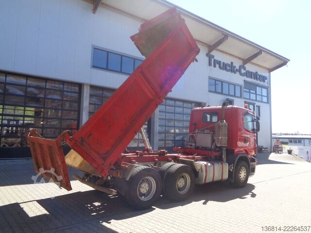 Trīspusējs kravas pašizgāzējs SCANIA R580 6x4 BB Bordmatik WE-System Retarder AHK