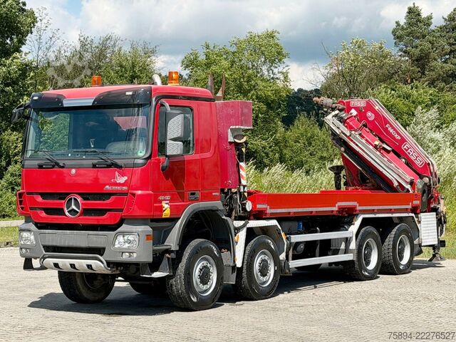 Lastbilmonteret kran MERCEDES-BENZ ACTROS 4146 * FASSI F600A + FUNK * 8x8 !!