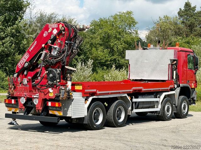 Lastbilmonteret kran MERCEDES-BENZ ACTROS 4146 * FASSI F600A + FUNK * 8x8 !!