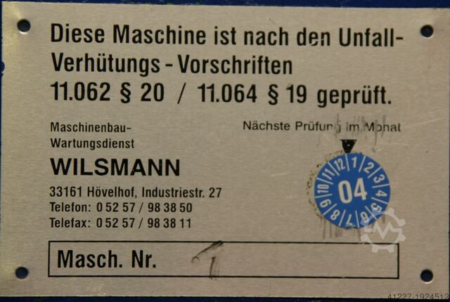 Hydraulikpresse 65 to Wilsmann Versuchpresse