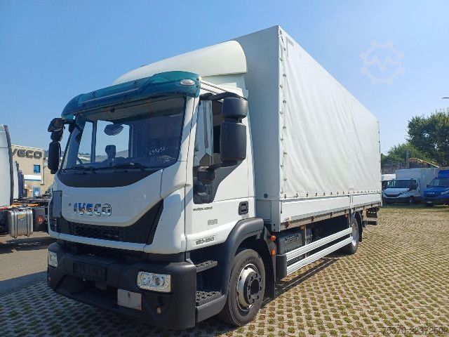 Flatbed truck with tarp IVECO EUROCARGO ML120E25