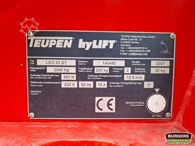 Teleskophebebühne Teupen Leo 23 GT
