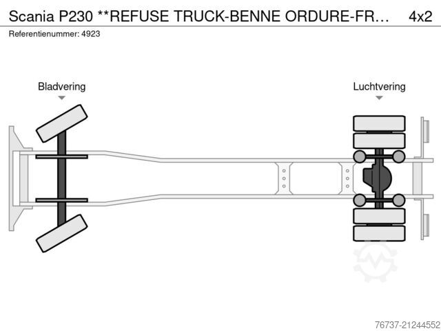Hulladékgyűjtő jármű Scania P230 **REFUSE TRUCK-BENNE ORDURE-FRENCH TRUCK**