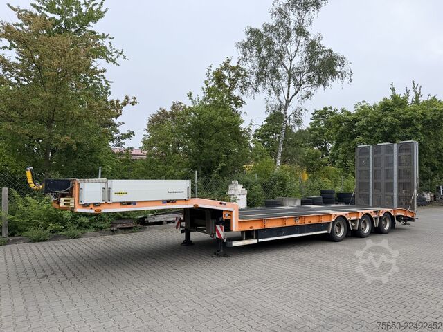 Zema profila puspiekabe Humbaur HTS30  3 Achs Satteltieflader, neuwertig