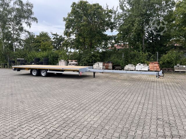 Atvērtā piekabe Möslein THT 14-G 7,20 ausziehbar  13,9 t Tandemanhänger- Tieflader, ausziehbar