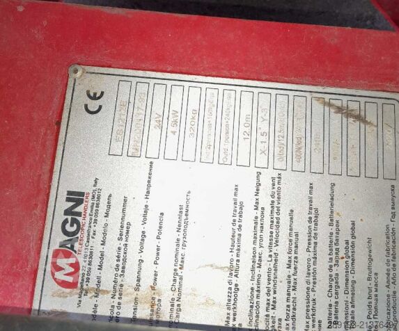 Scherenarbeitsbühne MAGNI ES 1212 E Elektro 12,00 m