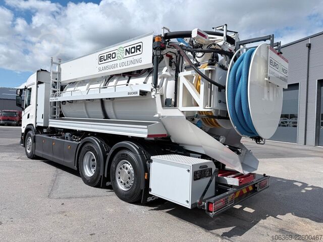 Camión cisterna de vacío SCANIA G420 B6x2*4NB Bucher FlexLine CM100