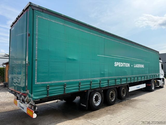 Отворена полуприколка со церада KRONE SD Pritsche+Schiebeplane+Edscha/Luft-Lift