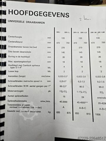 τόρνος ακριβείας Ai Hembrug DR1S