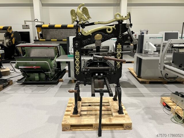 Tlačiarenský stroj Columbian Press 1858 Letterpress