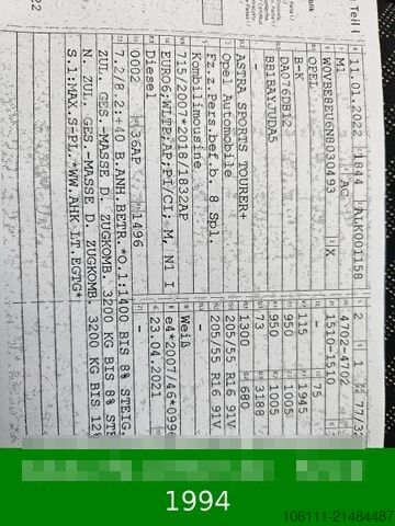 مینی‌بوس OPEL Astra K Sports Tourer Edition 1,5CDTi Start/Stop