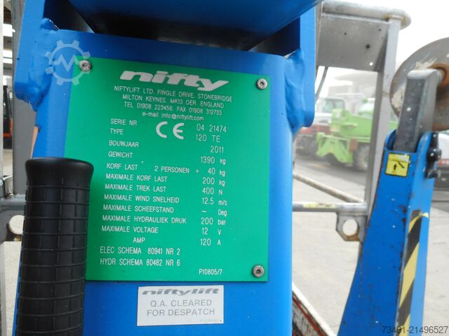 Remolque con plataforma de trabajo Niftylift 120TE