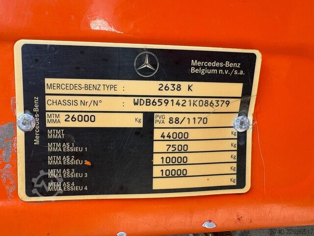 ডাম্প ট্রাক Mercedes-Benz SK 2638 + manual + spring + 6x4 + big axles