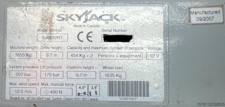 Arbeitsbühne Skyjack SJ6832RT 4x4 Diesel, neuer Motor!!!