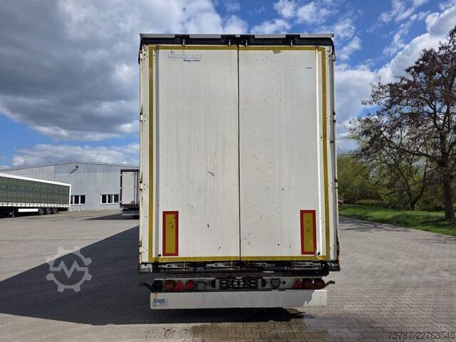 Open semitrailer with tarp KRONE Gardine Lowliner, Joloda-Schienen, Hubdach