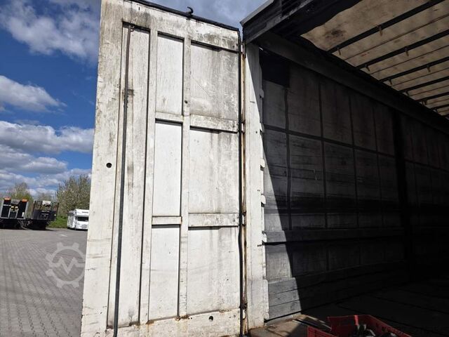 Open semitrailer with tarp KRONE Gardine Lowliner, Joloda-Schienen, Hubdach