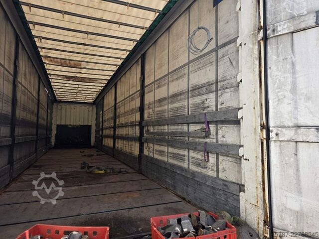 Open semitrailer with tarp KRONE Gardine Lowliner, Joloda-Schienen, Hubdach