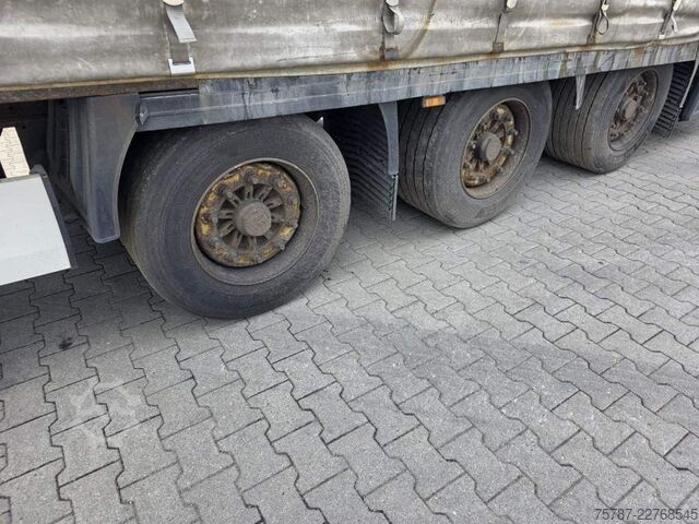 Open semitrailer with tarp KRONE Gardine Lowliner, Joloda-Schienen, Hubdach
