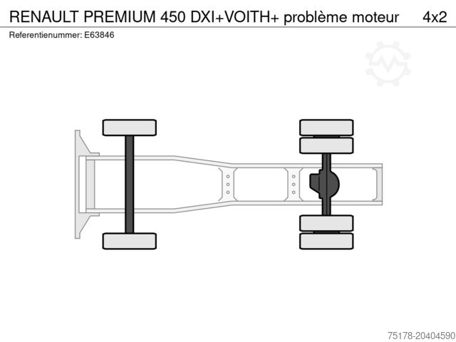 Standard SZM RENAULT PREMIUM 450 DXI+VOITH+ problème moteur