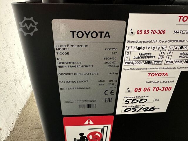 Commissionatore a basso livello Toyota OSE 250 - 187 Stunden !!!!