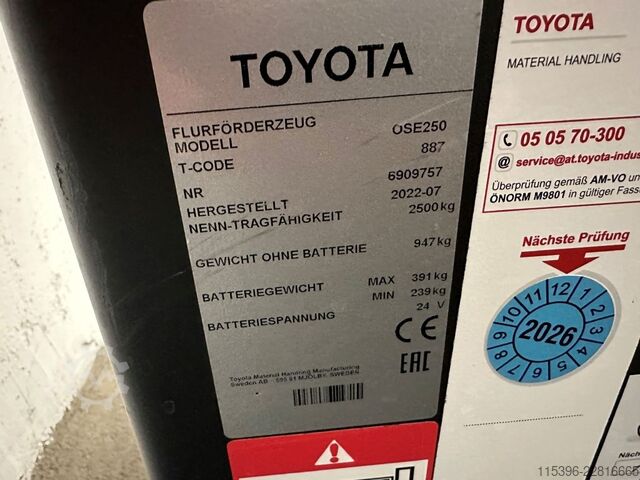 Commissionatore a basso livello Toyota OSE 250 - 85 Stunden !!!!