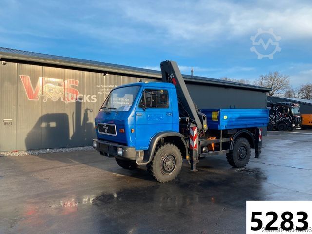 شاحنة صغيرة بيك أب MAN 8.180 BB 4x4 Hiab LK Pritschenaufbau