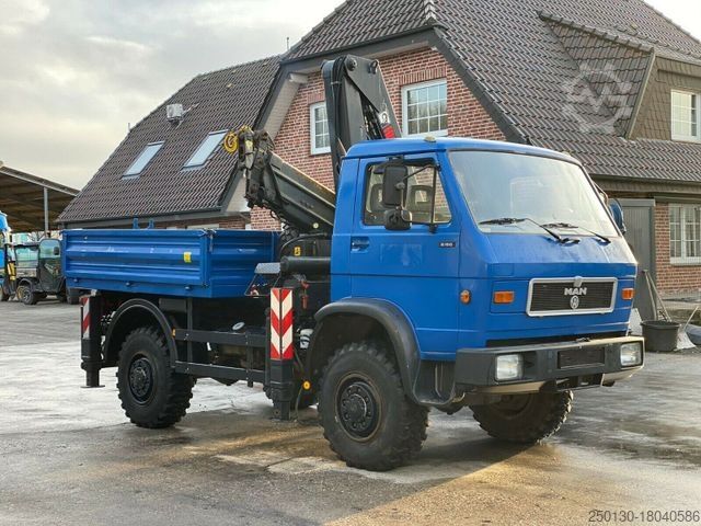 شاحنة صغيرة بيك أب MAN 8.180 BB 4x4 Hiab LK Pritschenaufbau