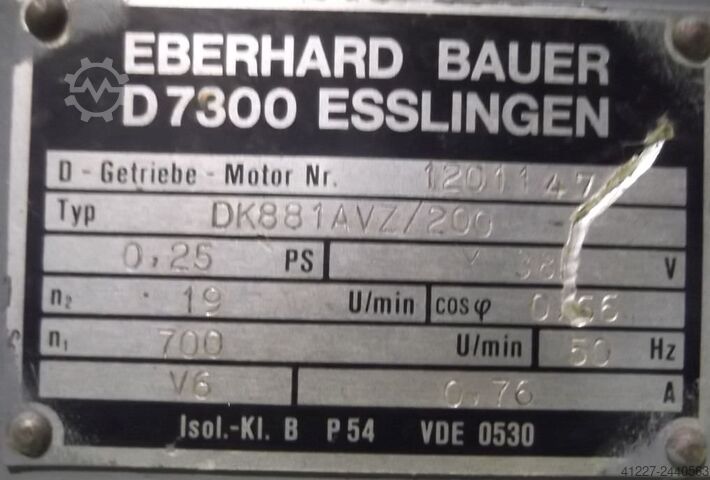 محرك تروس 0.18 كيلو واط 19 لفة في الدقيقة Bauer DK 881AVZ/200