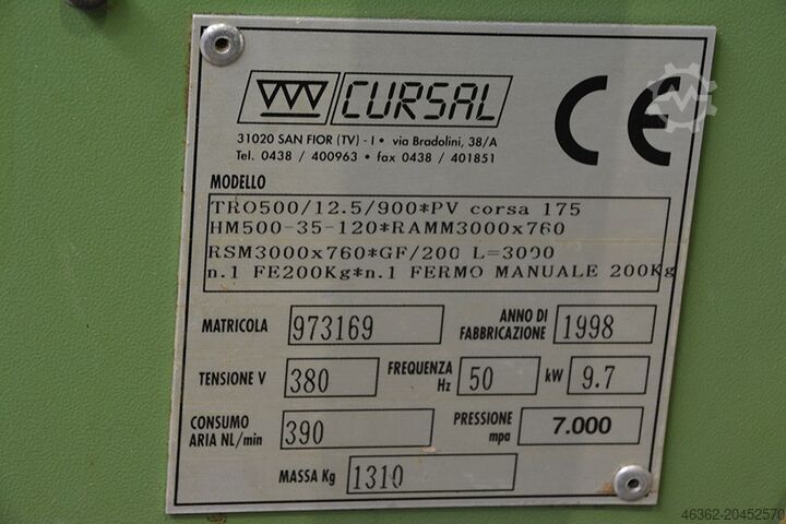 Поперечная пила CURSAL TRO 500