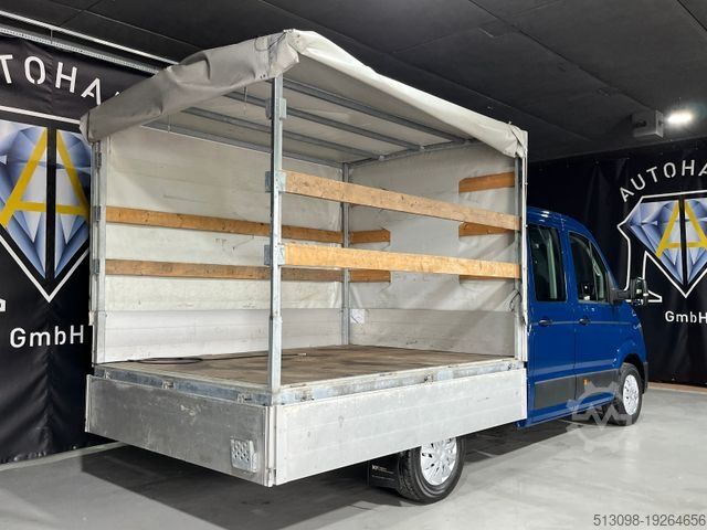 Curtain sider van VOLKSWAGEN CRAFTER PRITSCHE DoKa 4M. DIFF. SPERRE AUTOMATIK