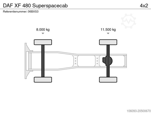 SZM סטנדרטי DAF XF 480 Superspacecab