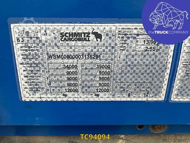 Sliding tarpaulins Schmitz Cargobull 