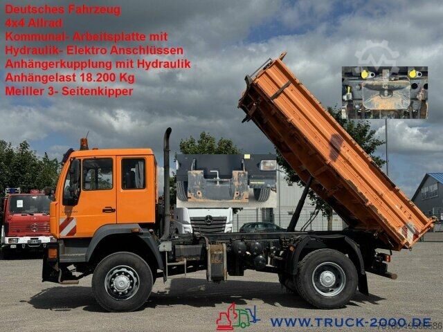 ত্রি-দিক ডাম্প ট্রাক MAN LE 18.280 4x4 Winterdienst- Kommunalplatte + AHK
