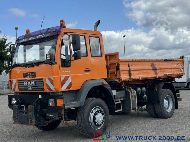 ত্রি-দিক ডাম্প ট্রাক MAN LE 18.280 4x4 Winterdienst- Kommunalplatte + AHK