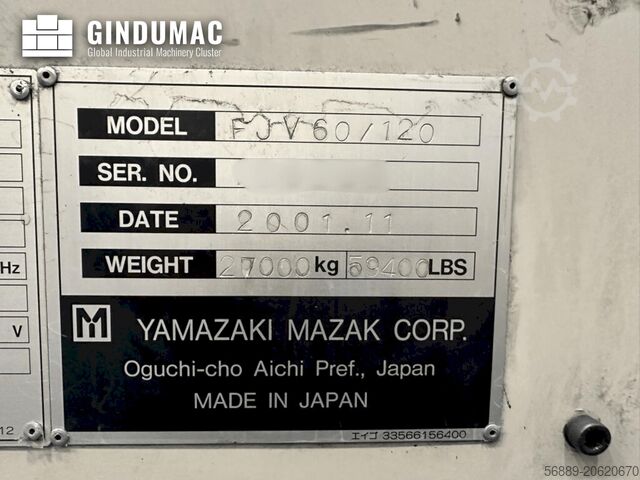 Vertical Machining Centre Mazak FJV 60/120
