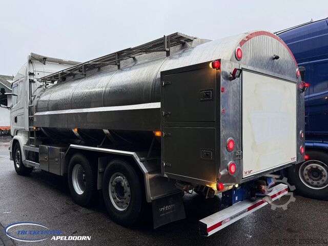 Tanker Scania R580 V8 Retarder, Stuuras, 15000 Liter roestvri...