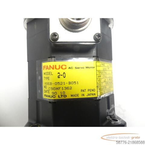 Vezérlőegység Fanuc A06B-0521-B051 AC Servo Motor SN: C90XF1362