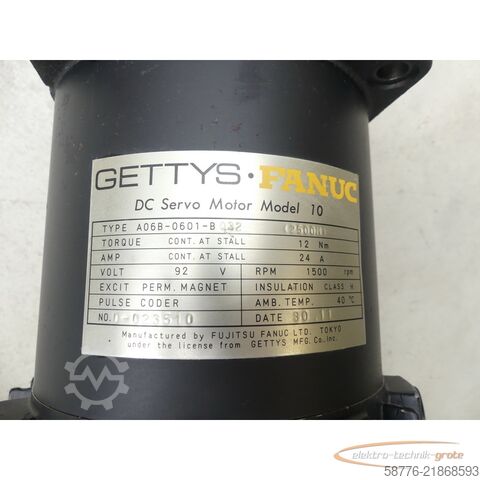 Steuerung Fanuc A06B-0601-B032 DC Servo Motor Model 10 SN: 0-023510