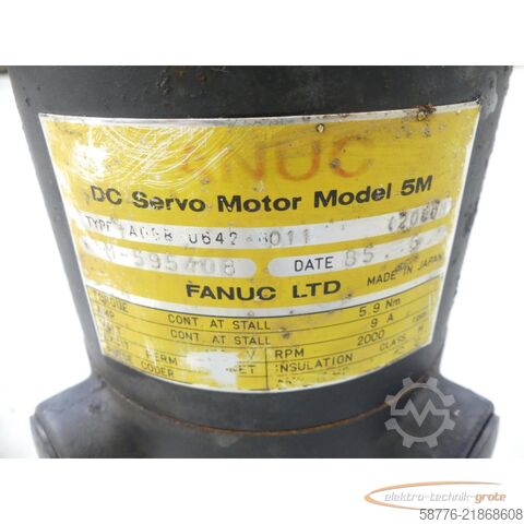 Steuerung Fanuc A06B-0642-B011 DC Servo Motor Model 5M SN: M-595408