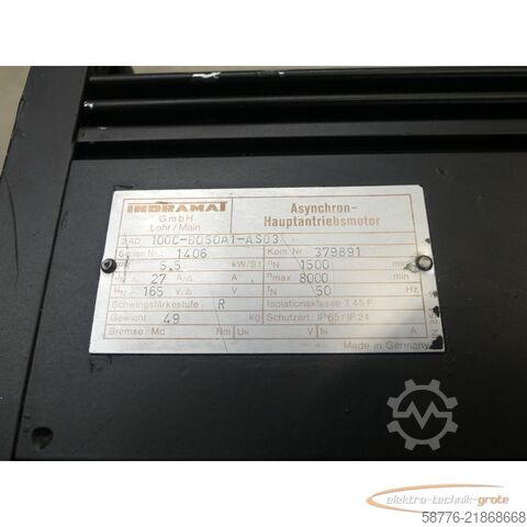 Control unit Indramat 2AD 100C-B050A1-AS03 Asynchron-Hauptantriebsmotor ohne Encoder SN:1406