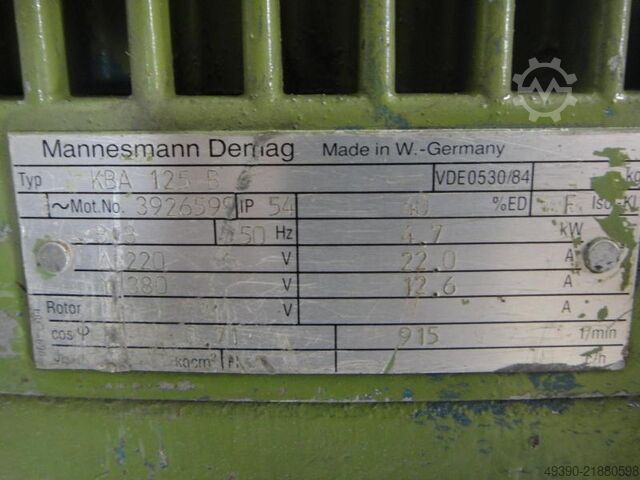 Dvostupanjski elektromotor, Schubanker reduktorski motor, Demag motor, pogon podvozja DEMAG KBA 125 B + KBA 80 A - FG 08B-B3-23-H1-F1
