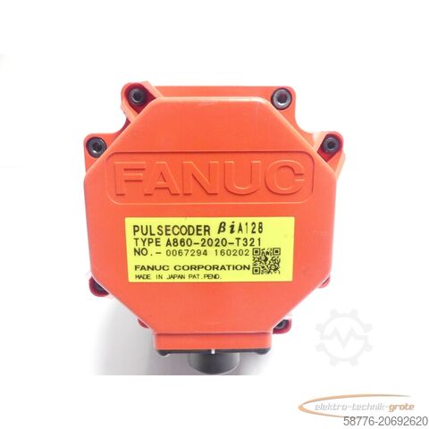 Fanuc Motor Fanuc A06B-0064-B503 # 0100 Motor SNC154F21A6 + A860-2020-T321 --
