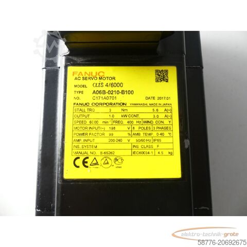 Unidad de control Fanuc A06B-0210-B100 SNC171A0701 + A860-2000-T301 Pulsecoder --