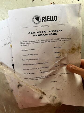 Katilinės šildymas ir orapūtė Riello rtg 2100