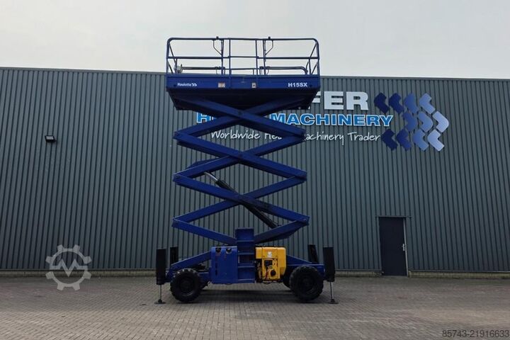 Scissor lift Haulotte H15SDX Diesel, 4x4 Drive, 15 Working Height, 700kg
