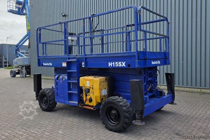 Scissor lift Haulotte H15SDX Diesel, 4x4 Drive, 15 Working Height, 700kg