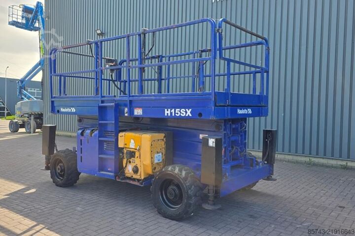 Scissor lift Haulotte H15SDX Diesel, 4x4 Drive, 15 Working Height, 700kg