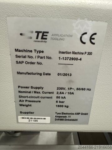 Wkładacz kołków TE Connectivity Insertion Machine P 300