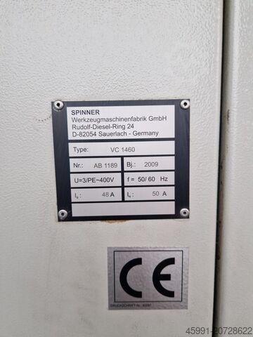 Vertical machining center Spinner VC 1460