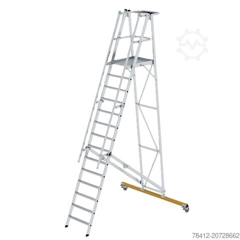 Opklapbare en verrijdbare platformladder MUNK 052314
